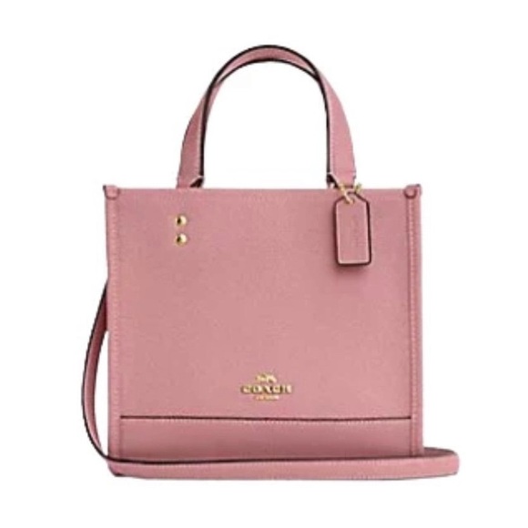 NWT Coach CO971 Dempsey Tote 22 In Refine Pebble Leather True Pink the tote insp - Picture 2 of 10